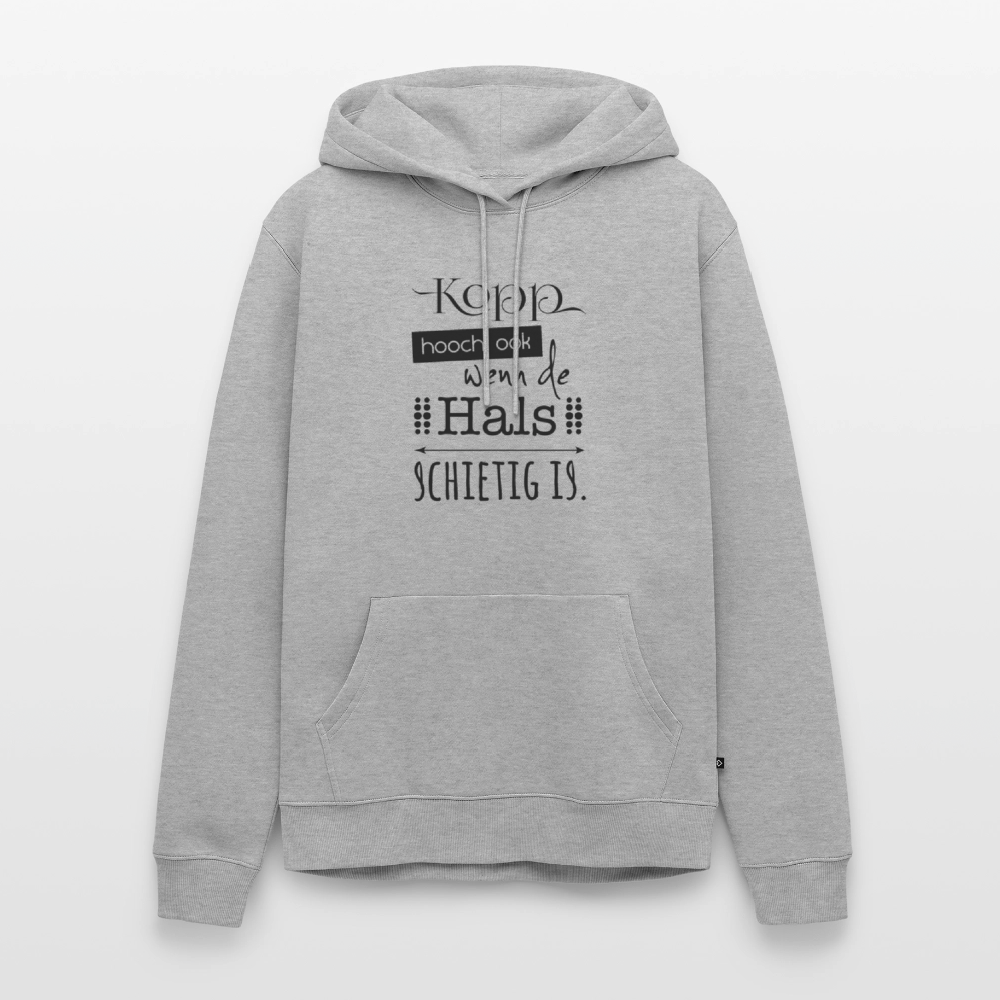 Herren Premium Hoodie - Kopp hooch - Grau meliert