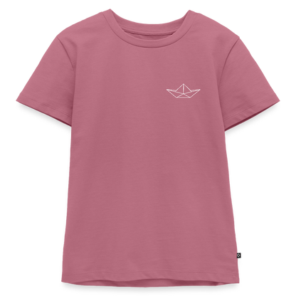 Kinder Premium T-Shirt - Origami Boot (weiss) - Mauve
