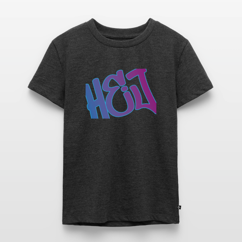 Kinder Premium T-Shirt "Hej" - Anthrazit meliert