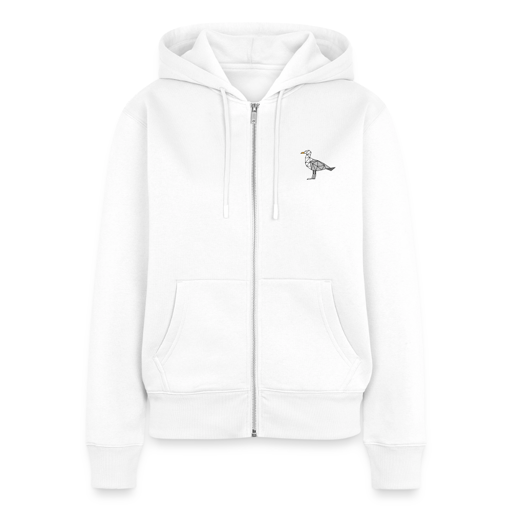 Möwe - Damen Premium Kapuzenjacke - Weiß