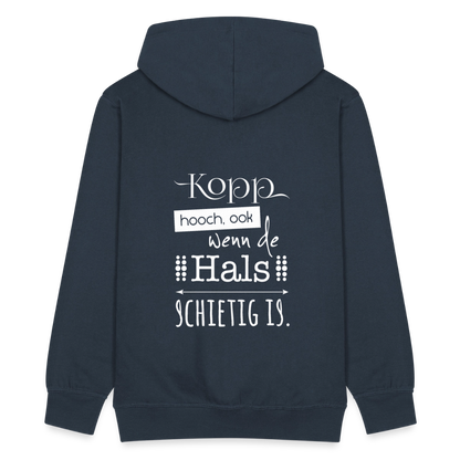 Herren Premium Kapuzenjacke  - Kopp hooch (weiss) - Navy