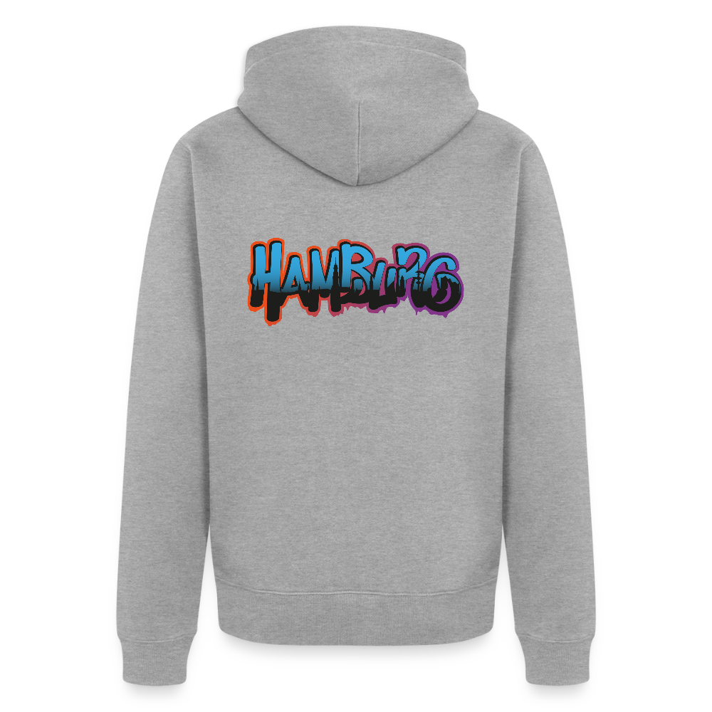 Herren Premium Kapuzenjacke - Hamburg - Grau meliert