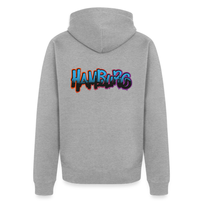 Herren Premium Kapuzenjacke - Hamburg - Grau meliert