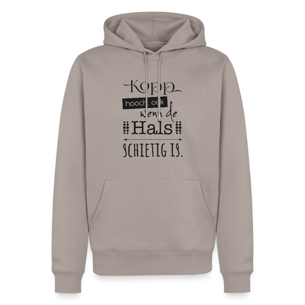 Herren Premium Hoodie - Kopp hooch - Taupe