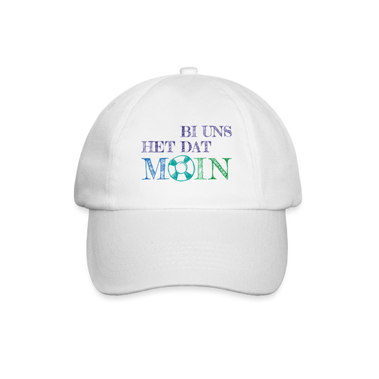 Baseballkappe - Bi uns het dat Moin - Weiß/Weiß