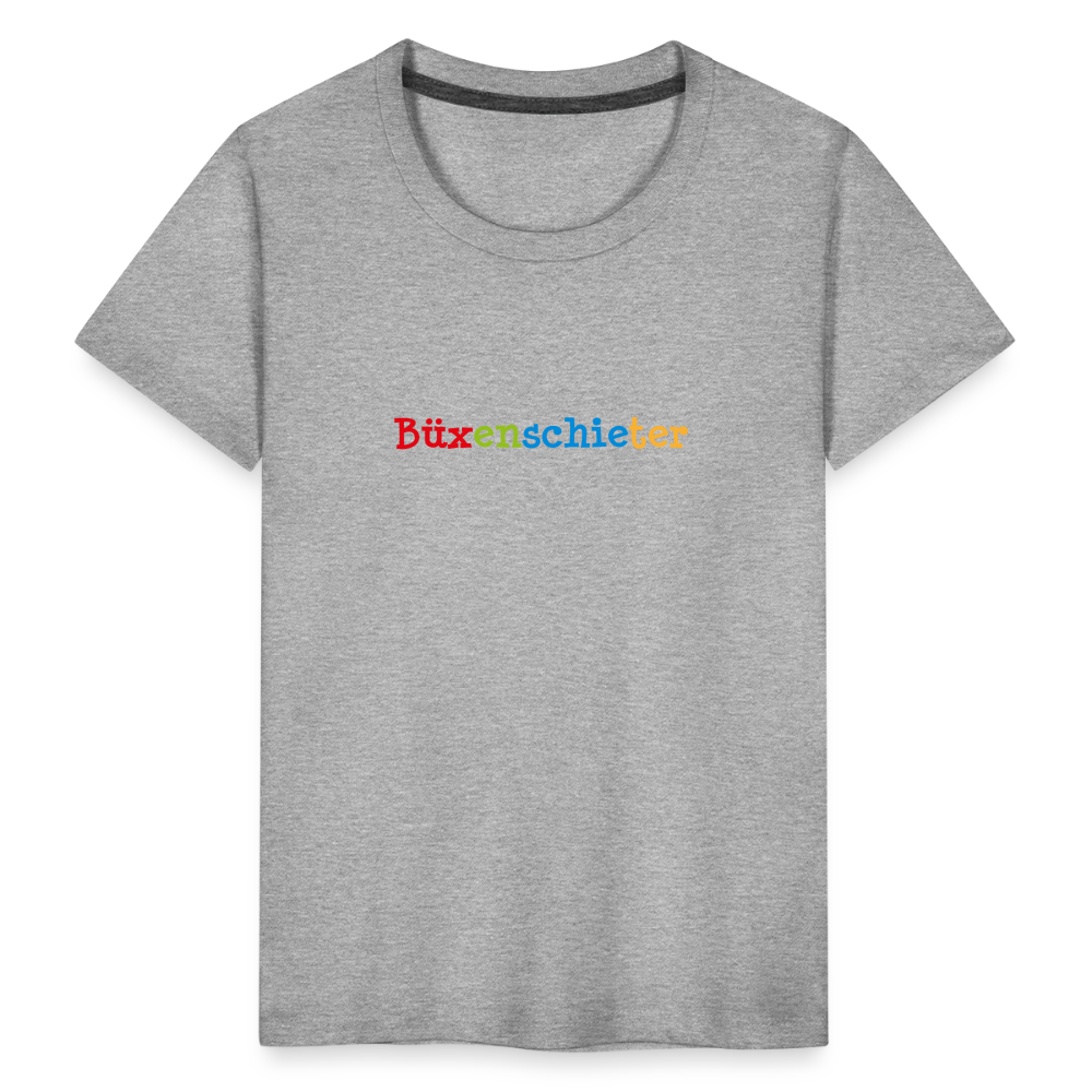 Kinder Premium T-Shirt - Büxenschieter - Grau meliert