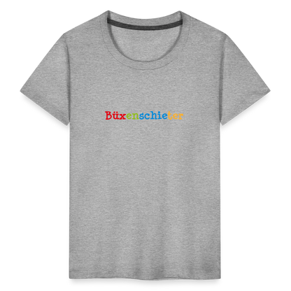Kinder Premium T-Shirt - Büxenschieter - Grau meliert