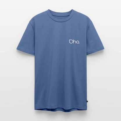 Oha - Herren Premium T-Shirt (weiß) - Taubenblau