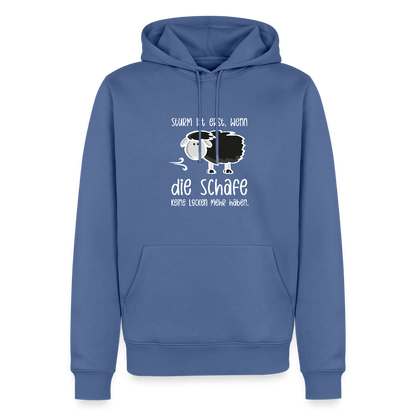 Herren Premium Hoodie - Schaf (weiss) - Taubenblau