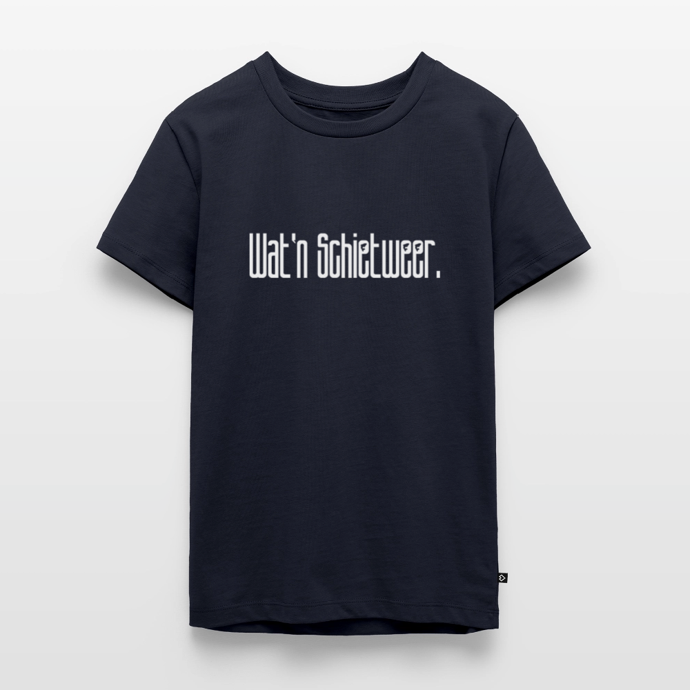 Teenager Premium T-Shirt - wat'n Schietweer (weiss) - Navy