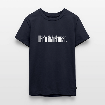 Teenager Premium T-Shirt - wat'n Schietweer (weiss) - Navy