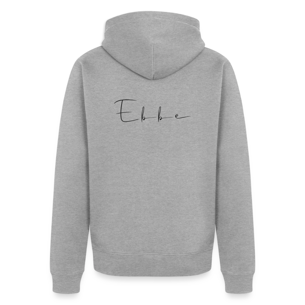 Ebbe - Herren Premium Kapuzenjacke - Grau meliert