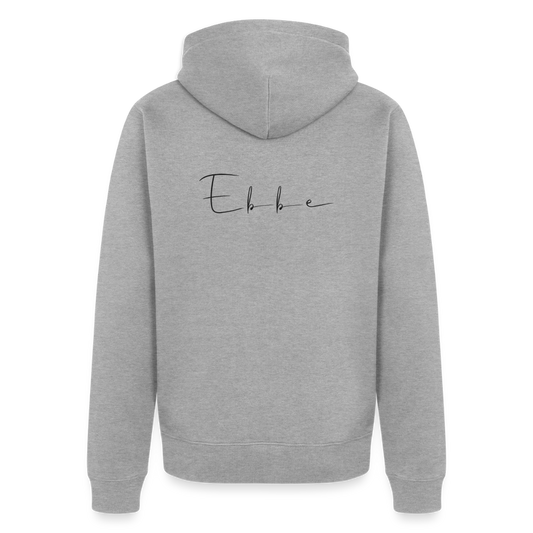 Ebbe - Herren Premium Kapuzenjacke - Grau meliert