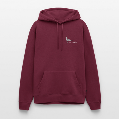 Herren Premium Hoodie - de Mööv (weiss) - Burgunderrot