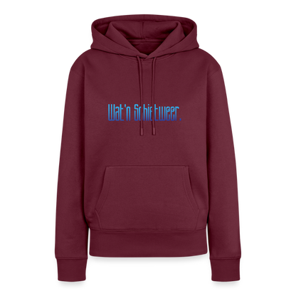 Damen Premium Hoodie - wat'n Schietweer - Burgunderrot