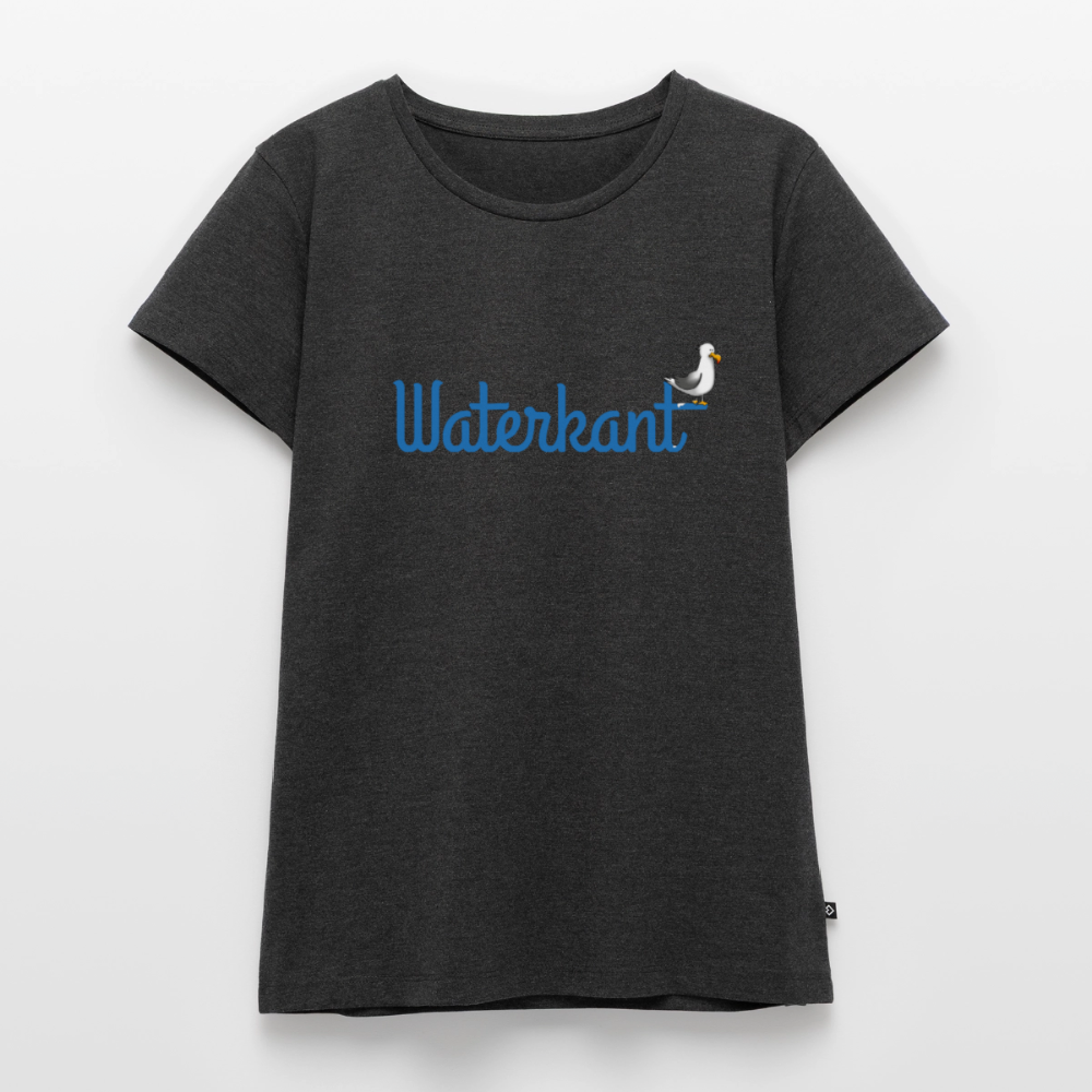 Damen Premium Bio T-Shirt - Waterkant - Anthrazit meliert