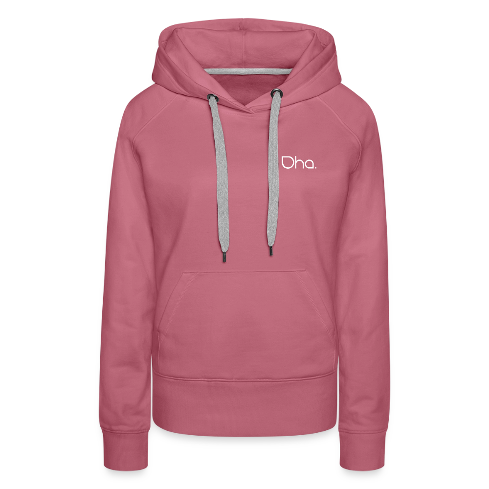 Oha (weiß) - Damen Premium Hoodie - Malve