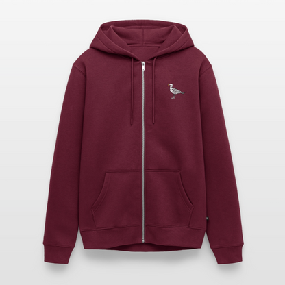 Möwe - Herren Premium Kapuzenjacke - Burgunderrot