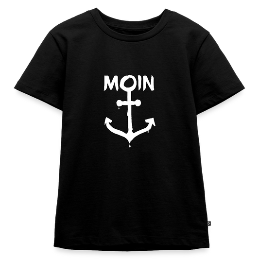 Kinder Premium T-Shirt - Moin Anker (weiss) - Schwarz