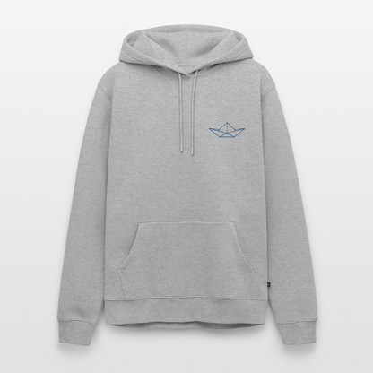 Herren Premium Hoodie - Origami Boot - Grau meliert