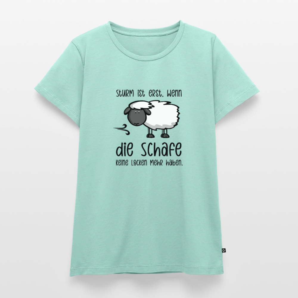 Damen Premium Bio T-Shirt - Schaf - Mint 