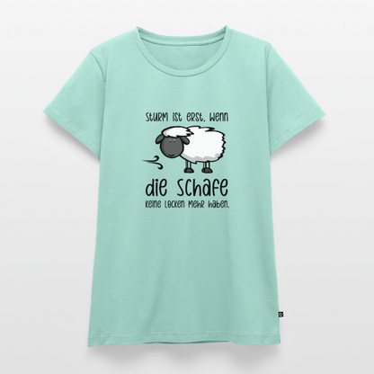 Damen Premium Bio T-Shirt - Schaf - Mint 