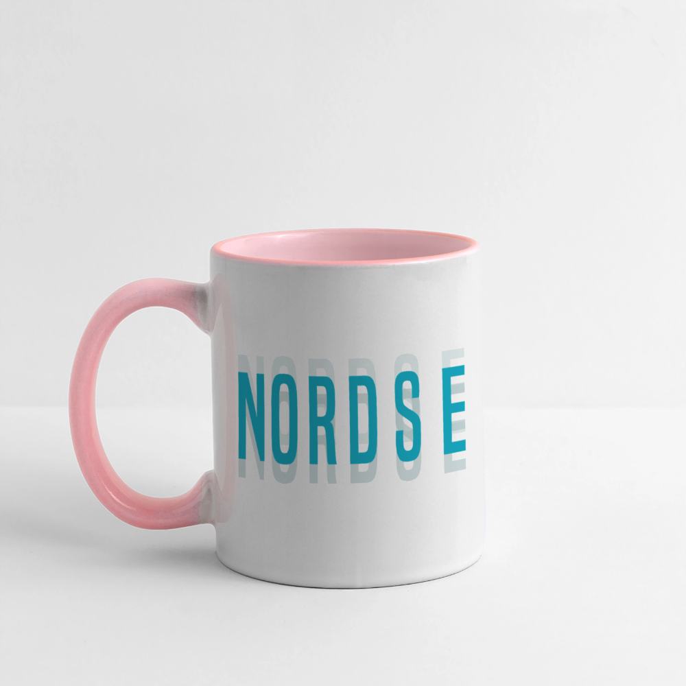Nordseemensch - Panoramatasse - Weiß/Pink