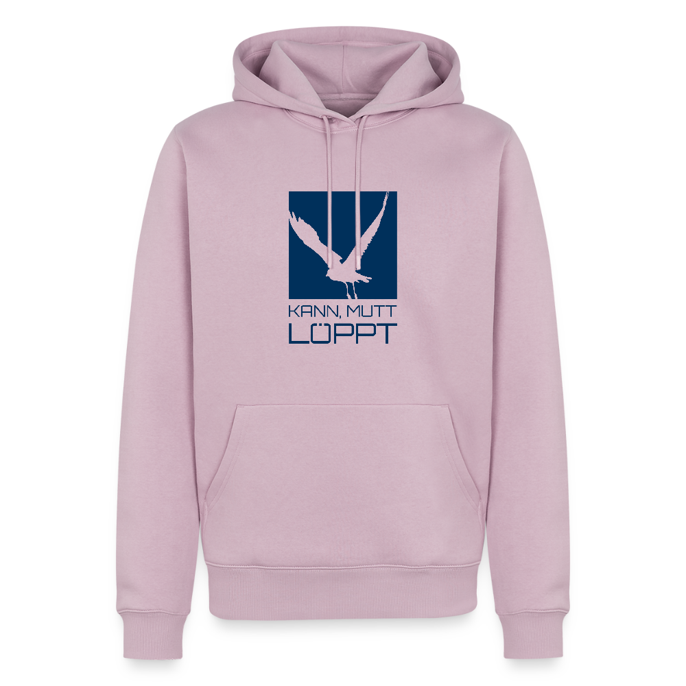 Herren Premium Hoodie - kann, mutt, löppt - Altrosa