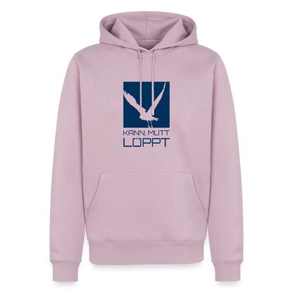 Herren Premium Hoodie - kann, mutt, löppt - Altrosa