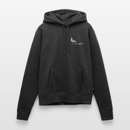 Damen Premium Hoodie - de Mööv (weiss) - Anthrazit meliert