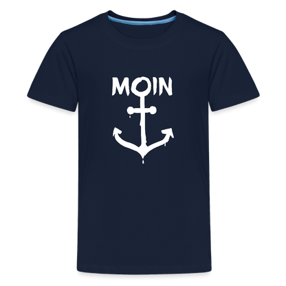 Teenager Premium T-Shirt - Moin Anker (weiss) - Navy