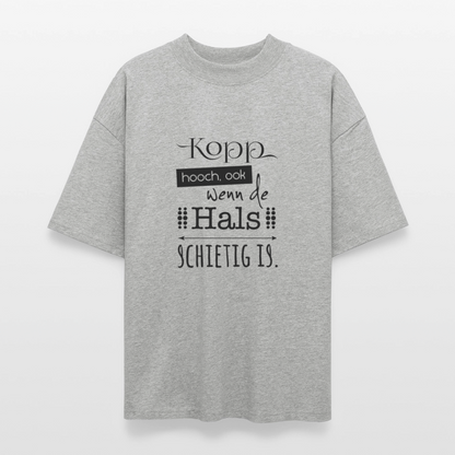 Unisex Oversize Bio-T-Shirt - Kopp hooch - Grau meliert