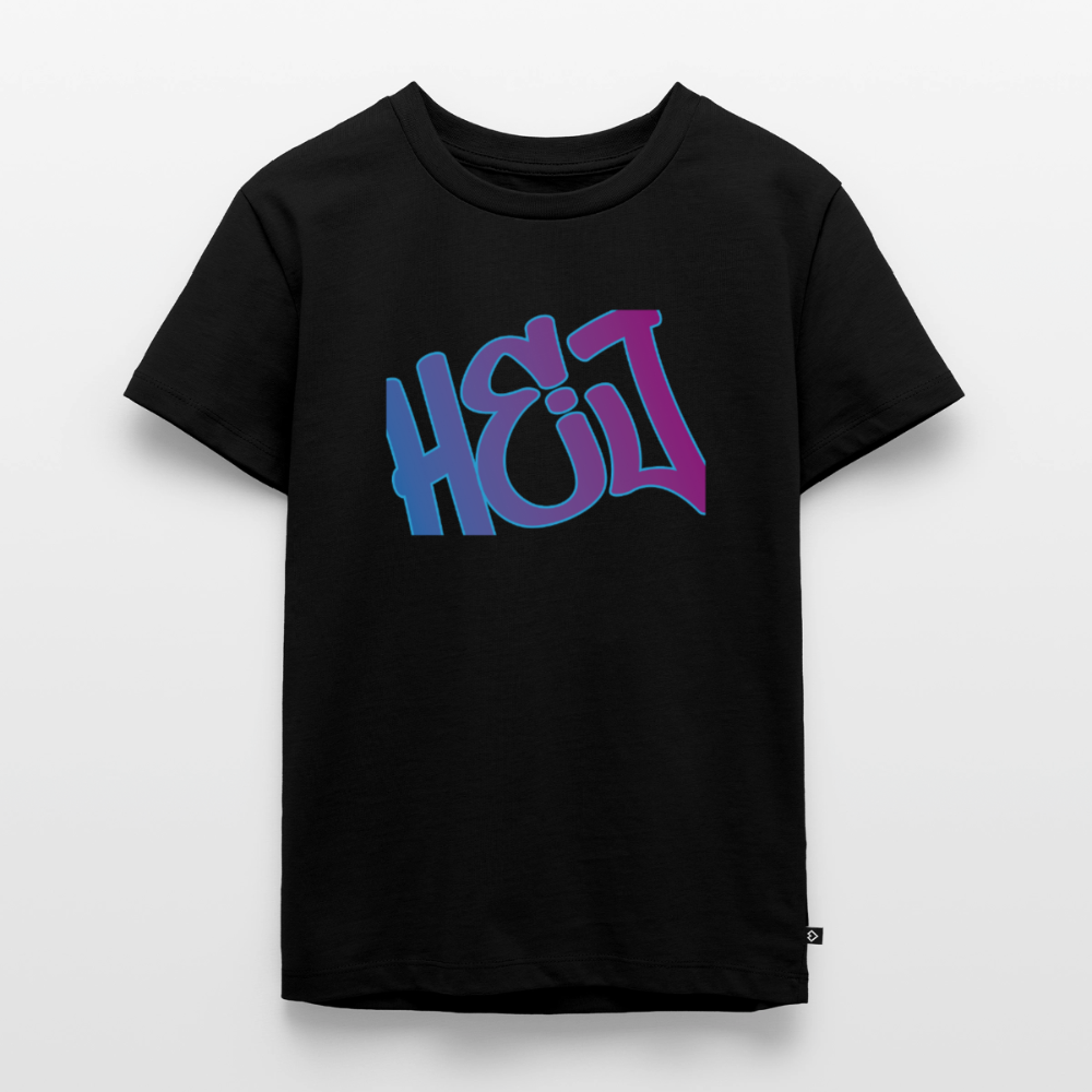 Kinder Premium T-Shirt "Hej" - Schwarz