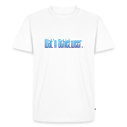 Herren Premium Bio T-Shirt  - wat'n Schietweer - Weiß