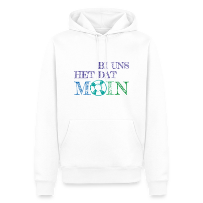 Herren Premium Hoodie - Bi uns het dat Moin - Weiß