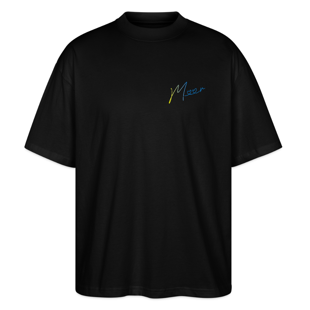 Unisex Oversized Bio T-Shirt - Meer - Schwarz