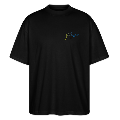Unisex Oversized Bio T-Shirt - Meer - Schwarz