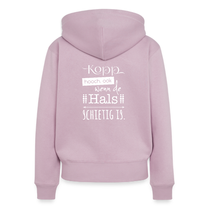 Damen Premium Kapuzenjacke - Kopp hooch (weiss) - Altrosa
