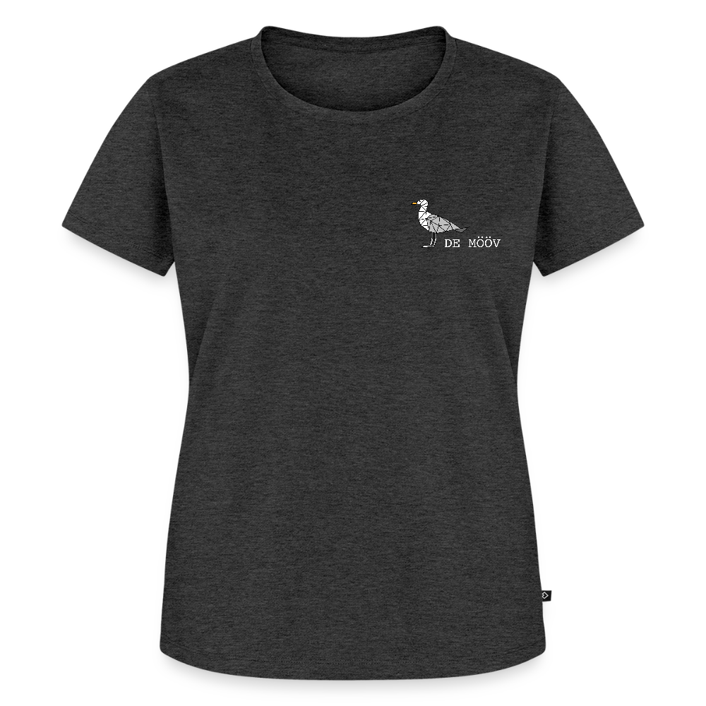 Damen Premium Bio T-Shirt - de Mööv (weiss) - Anthrazit meliert