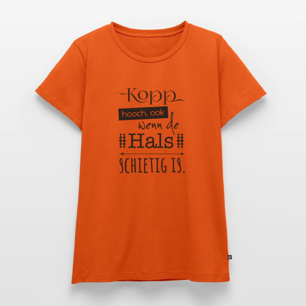 Damen Premium Bio T-Shirt - Kopp hooch - Orange 