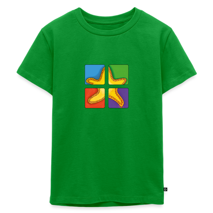Kinder Premium T-Shirt - Seestern - Grün