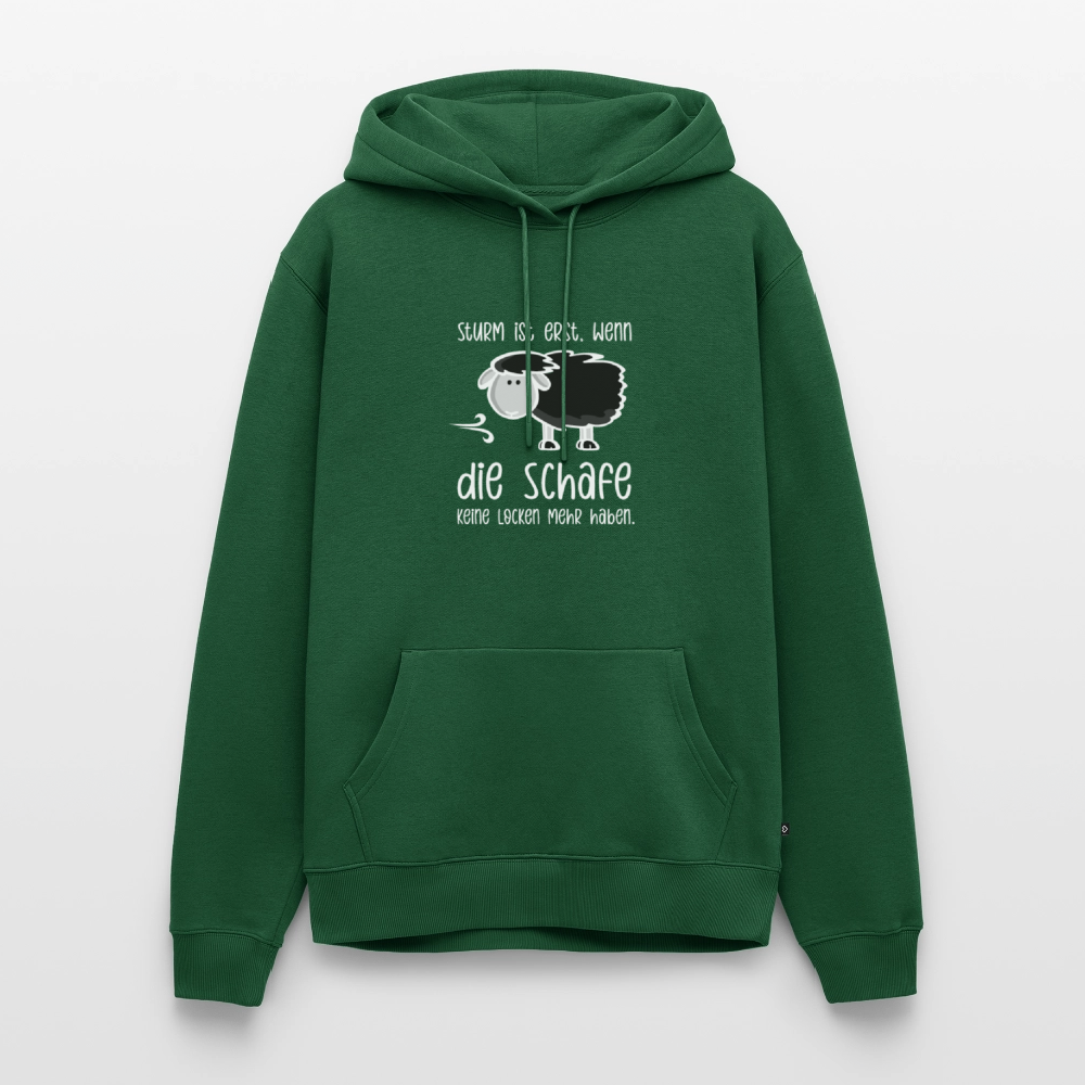Herren Premium Hoodie - Schaf (weiss) - Flaschengrün