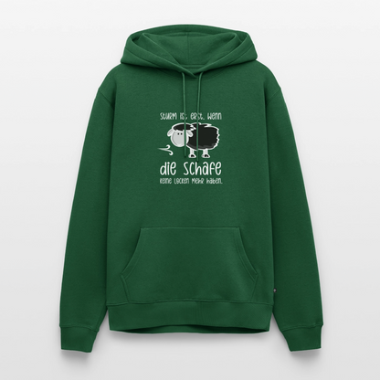 Herren Premium Hoodie - Schaf (weiss) - Flaschengrün