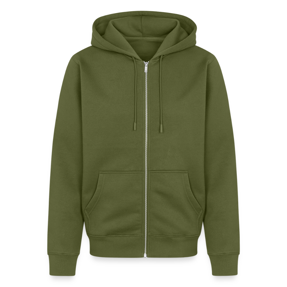 Herren Premium Kapuzenjacke - Nautik Doodles (weiss) - Khaki