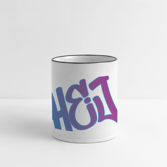 Panoramatasse - Hej - Weiß/Schwarz