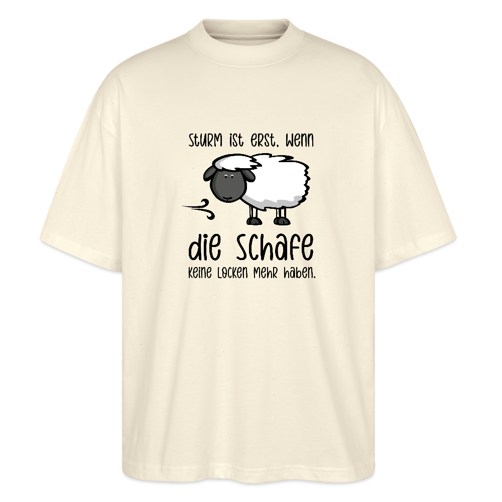 Unisex Oversize Bio-T-Shirt - Schaf - Weißgrau