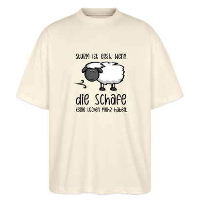 Unisex Oversize Bio-T-Shirt - Schaf - Weißgrau