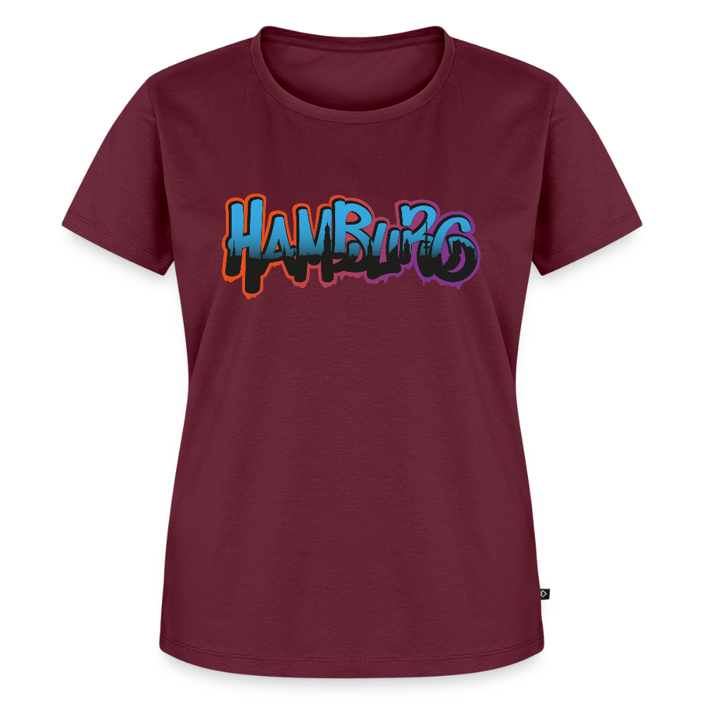 Damen Premium Bio T-Shirt - Hamburg - Burgunderrot
