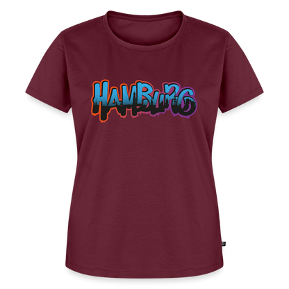 Damen Premium Bio T-Shirt - Hamburg - Burgunderrot