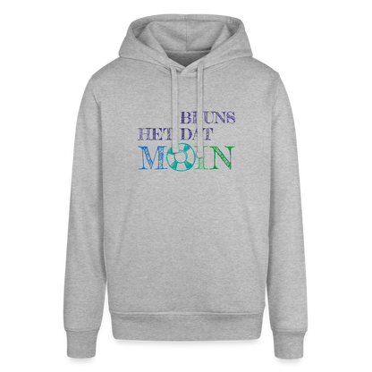 Unisex Bio-Hoodie - Bi uns het dat Moin - Grau meliert